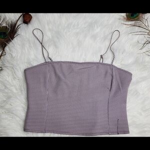 BCBGeneration Plaid Crop Top